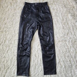 Vintage Maxima Wilsons Leather Womens Black Pants Size 4